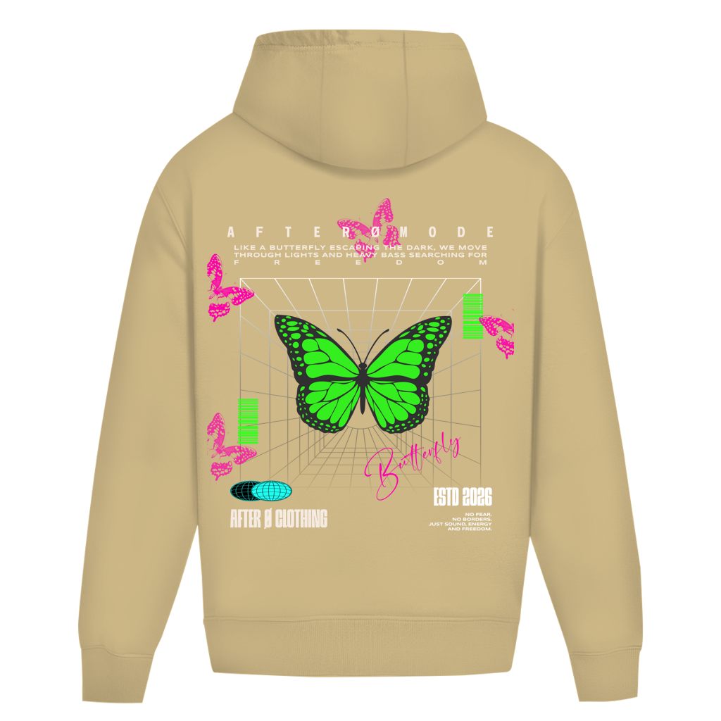 Butterfly Oversize Hoodie Ohne Kordel