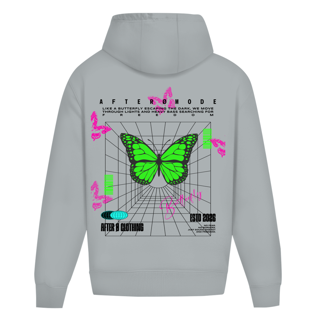 Butterfly Oversize Hoodie Ohne Kordel