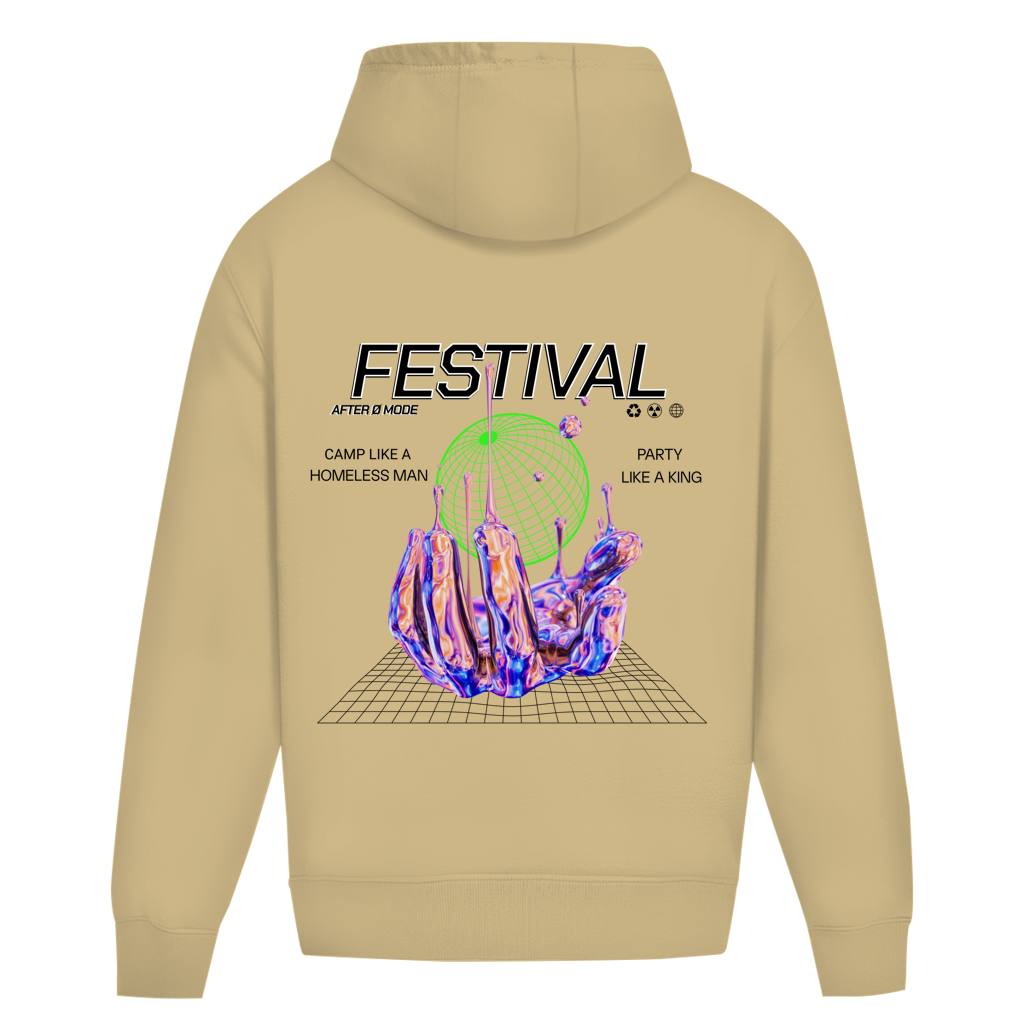 Festival Oversize Hoodie Ohne Kordel