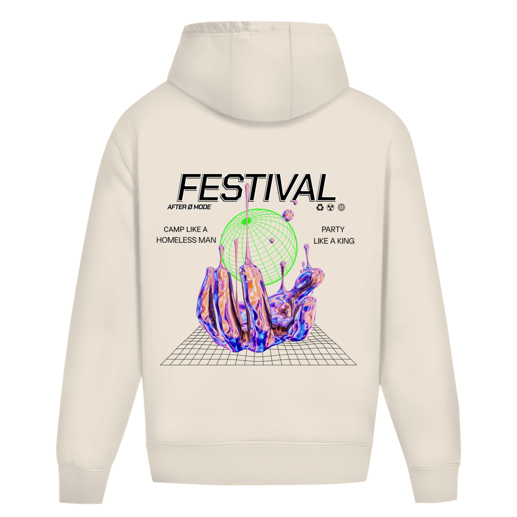 Festival Oversize Hoodie Ohne Kordel