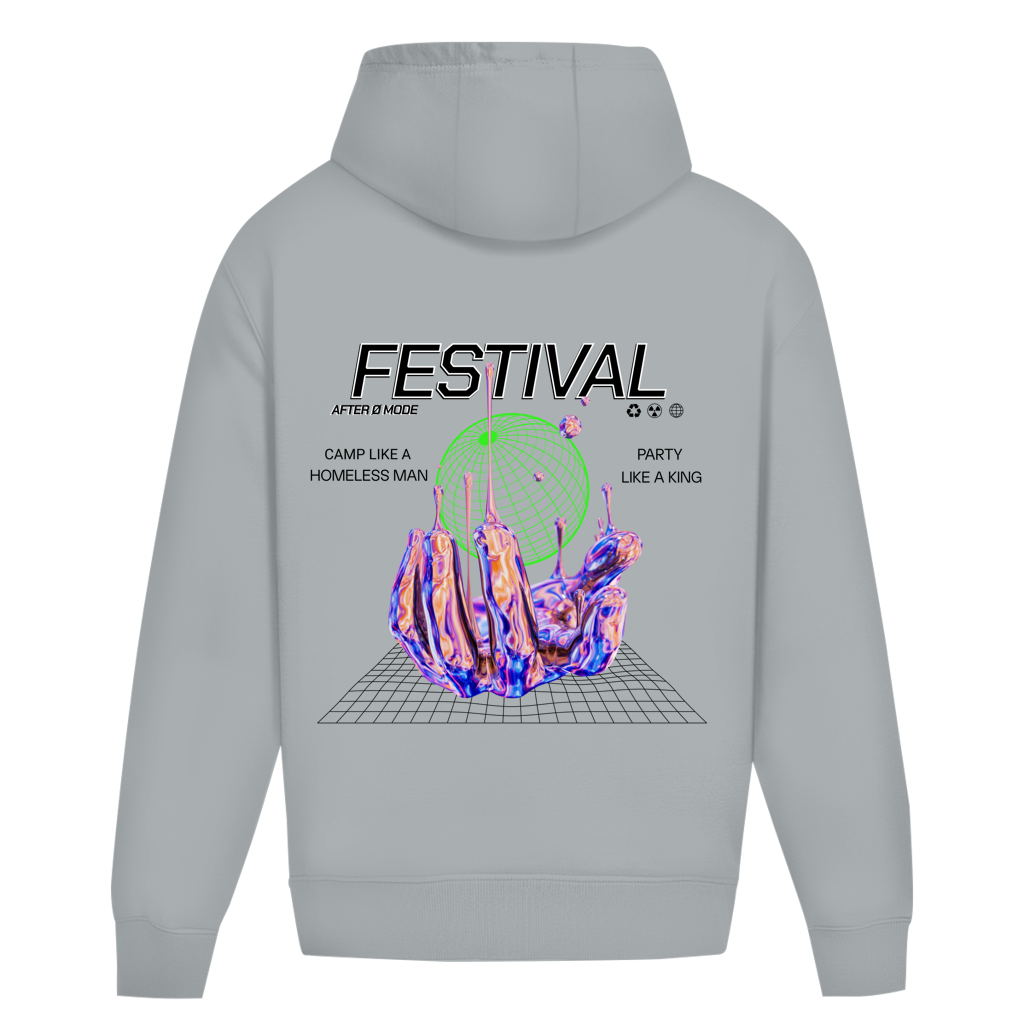 Festival Oversize Hoodie Ohne Kordel