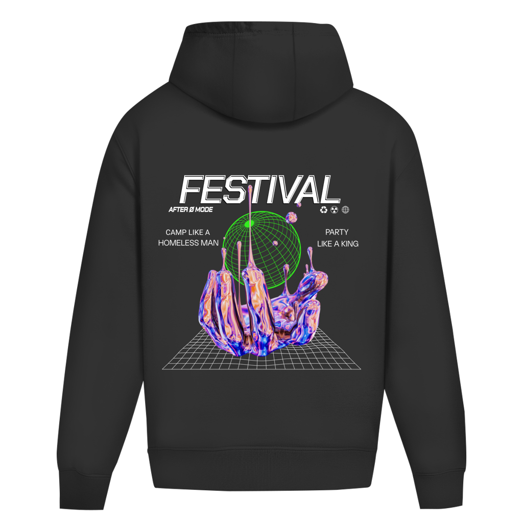 Festival Oversize Hoodie Ohne Kordel