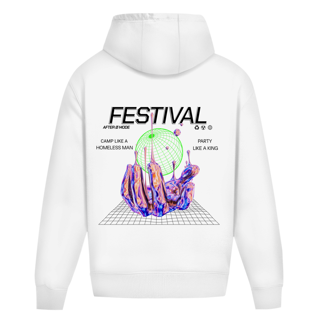 Festival Oversize Hoodie Ohne Kordel