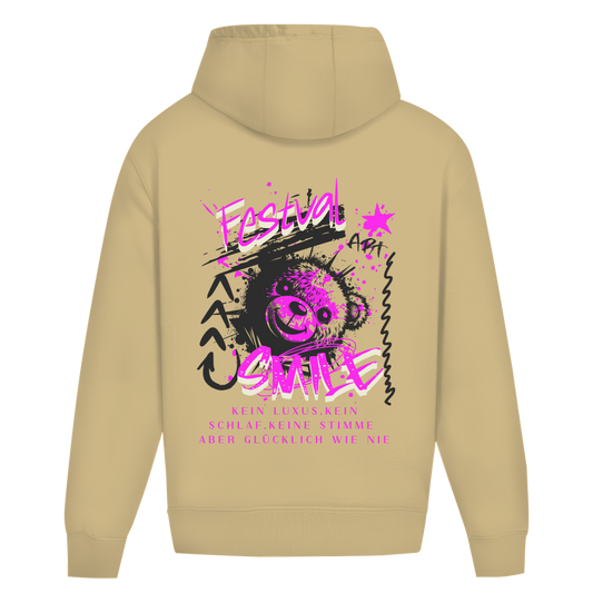 Festival  Smile Oversize Hoodie Ohne Kordel