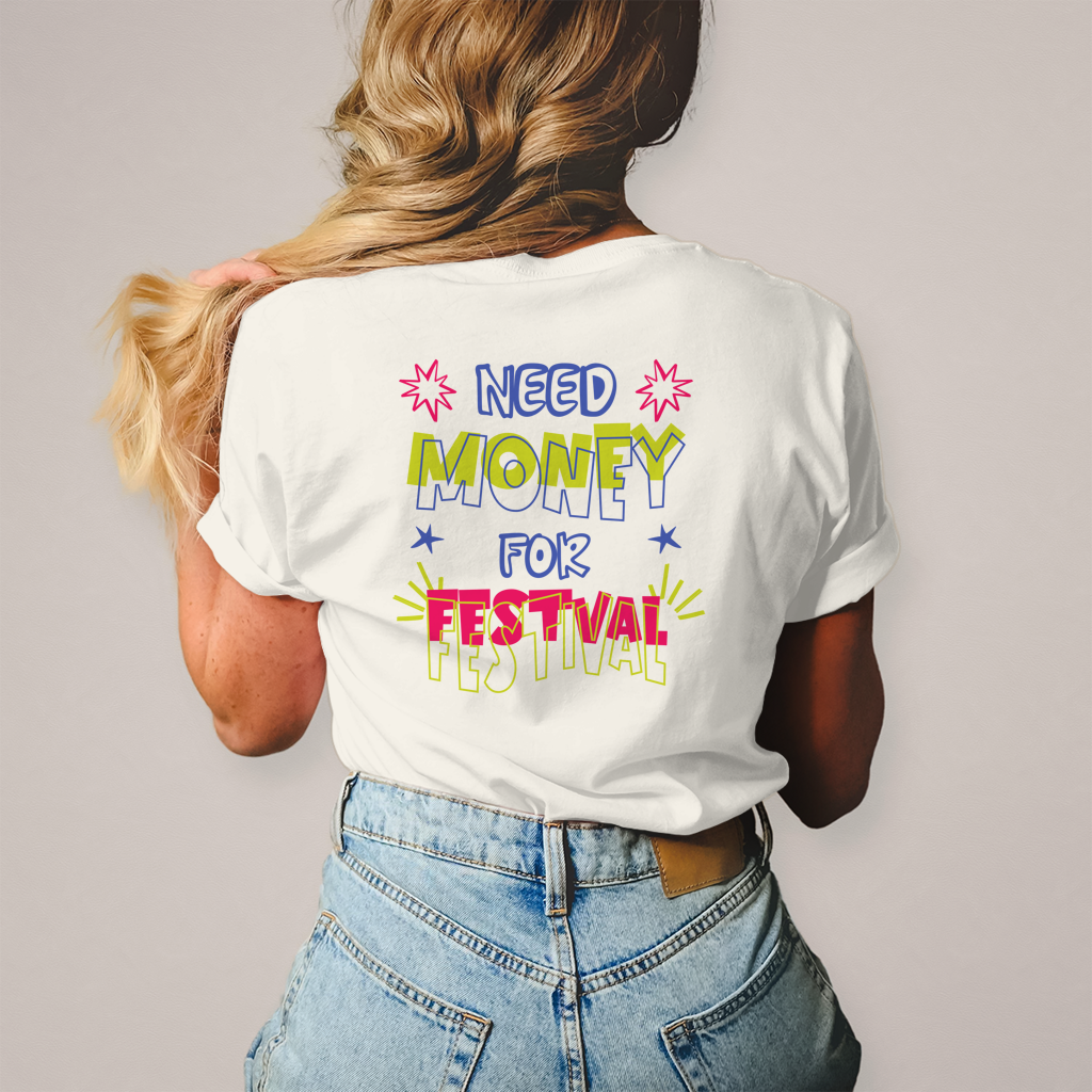 Need Money – T-Shirt Damen, Rückansicht