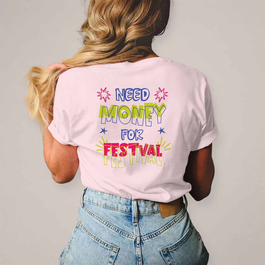 Need Money – T-Shirt Damen, Rückansicht