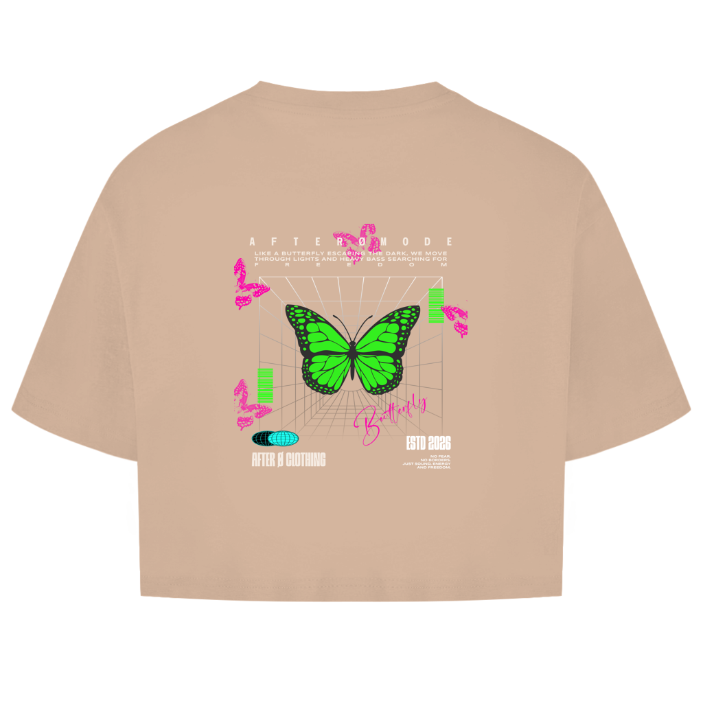 Butterfly – Oversize Crop Top Damen