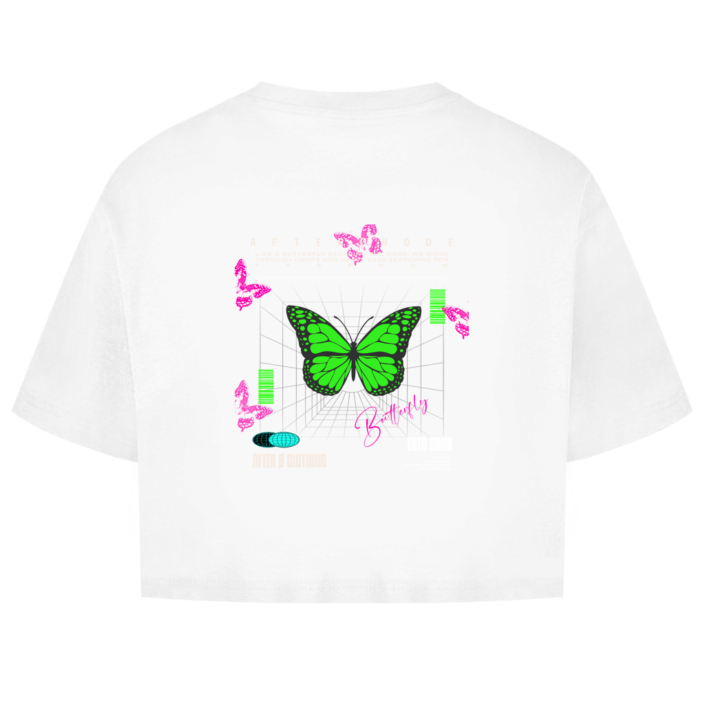 Butterfly – Oversize Crop Top Damen