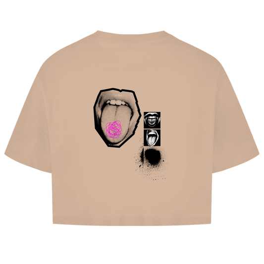 Tongue – Oversize Crop Top Damen