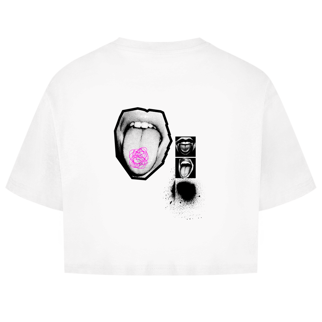 Tongue – Oversize Crop Top Damen