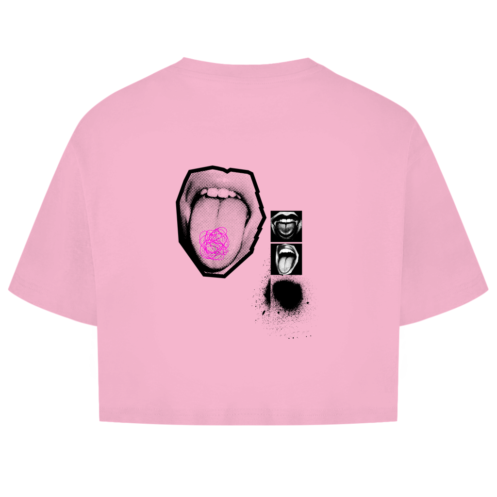 Tongue – Oversize Crop Top Damen