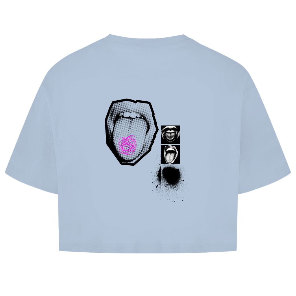 Tongue – Oversize Crop Top Damen