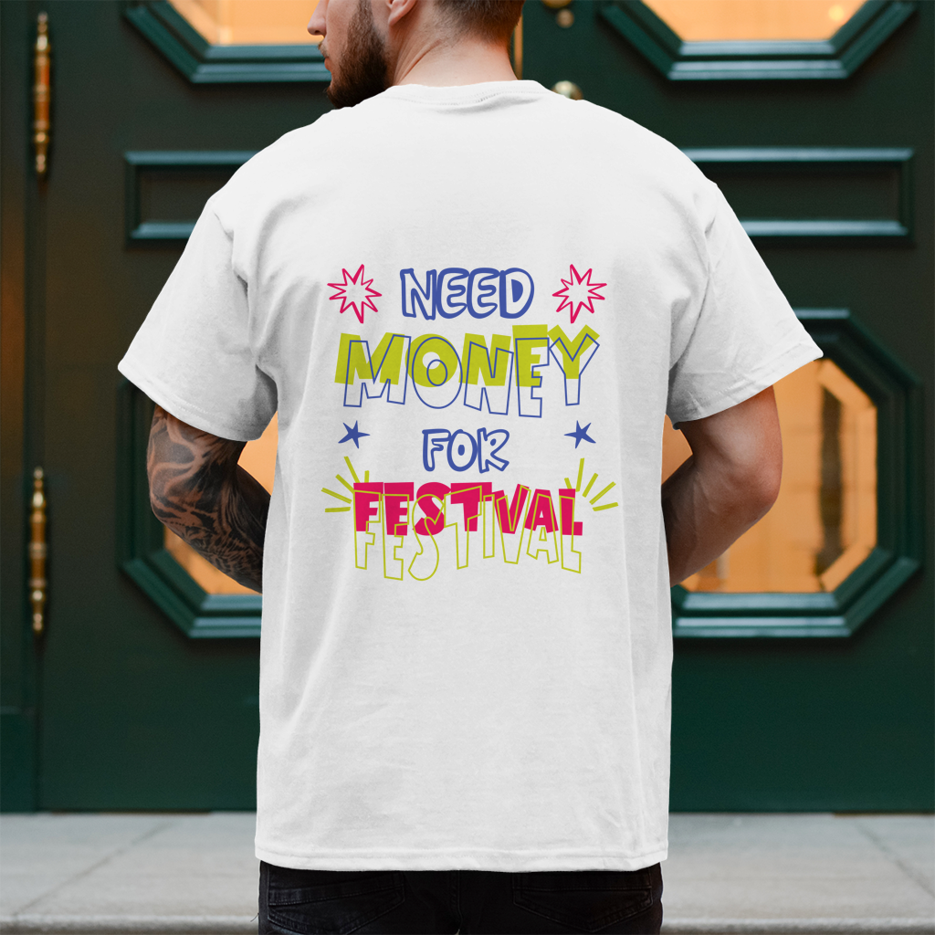 Need Money – T-Shirt Herren, Rückansicht