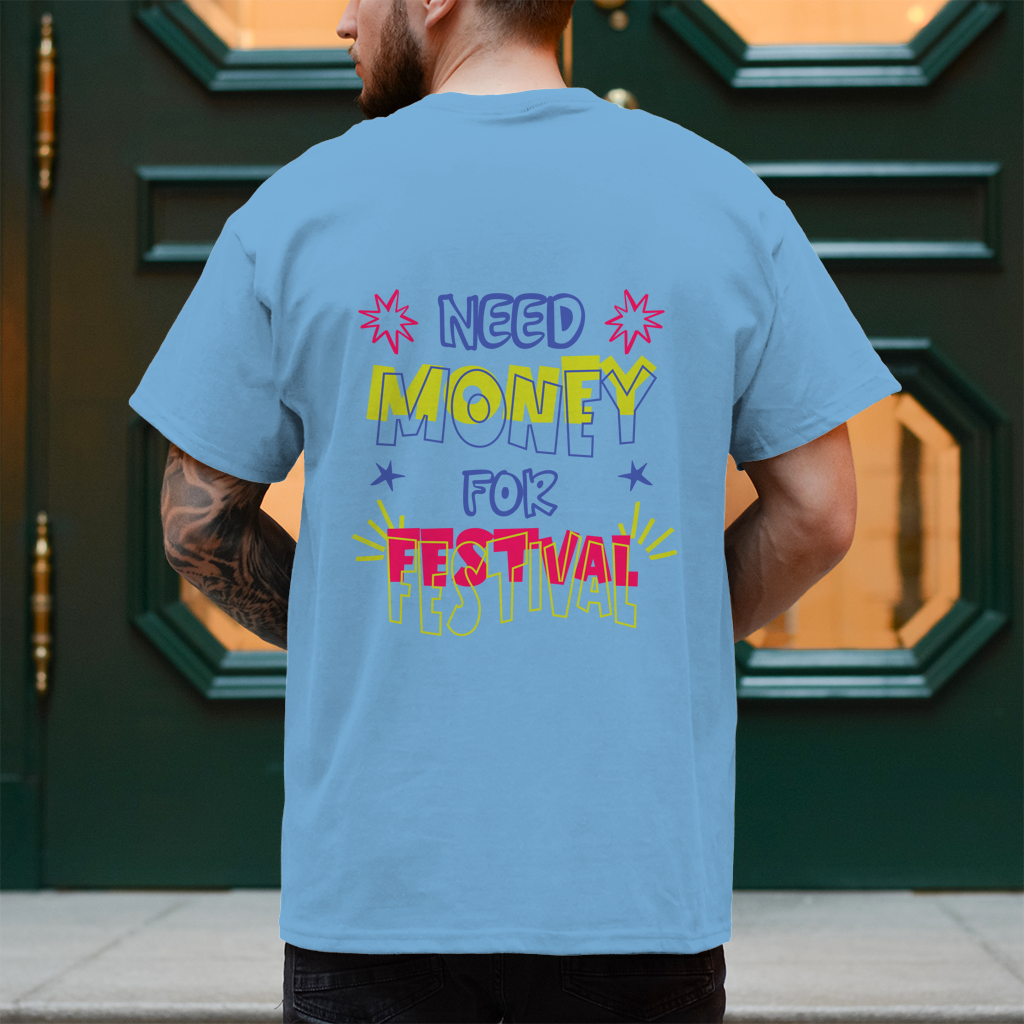 Need Money – T-Shirt Herren, Rückansicht