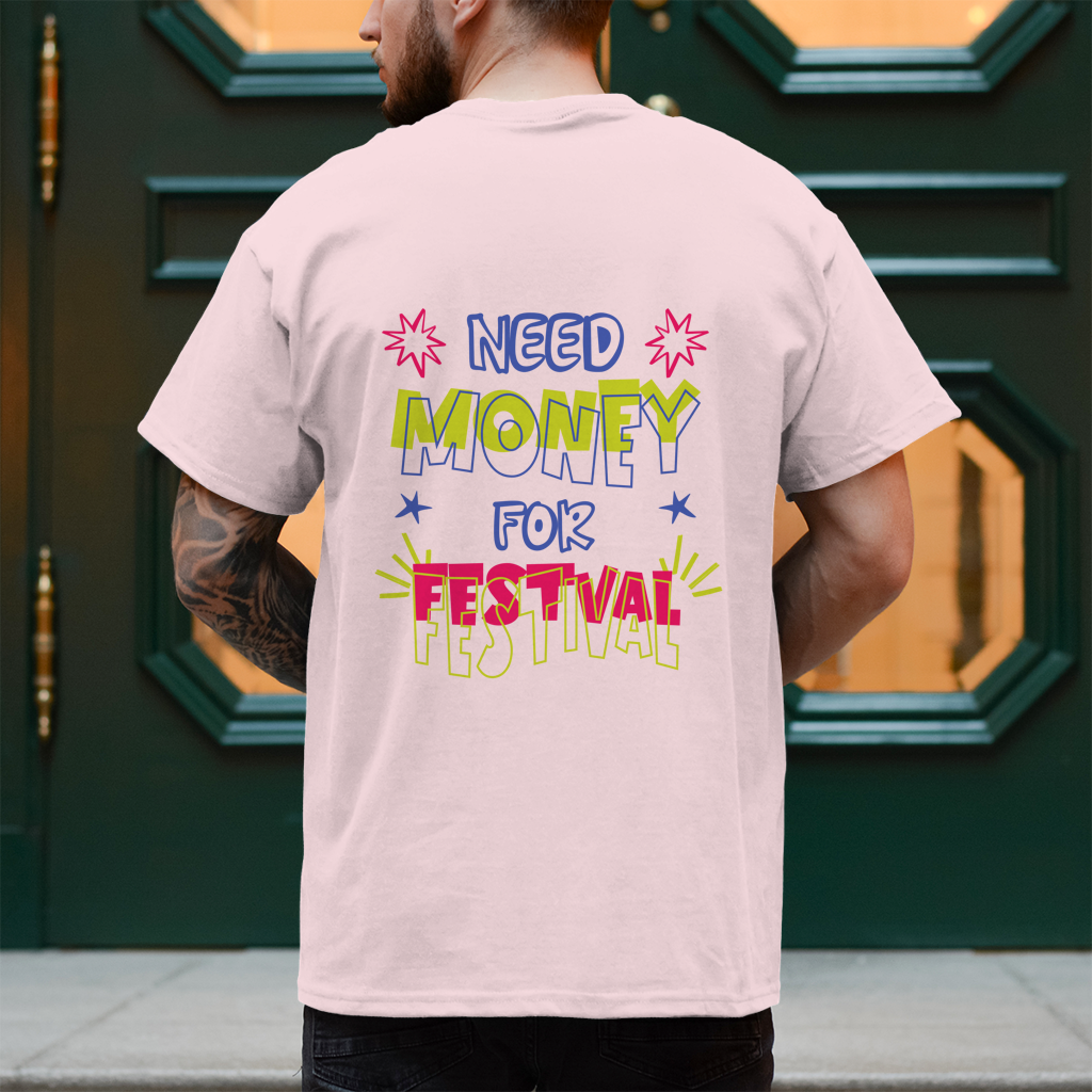 Need Money – T-Shirt Herren, Rückansicht