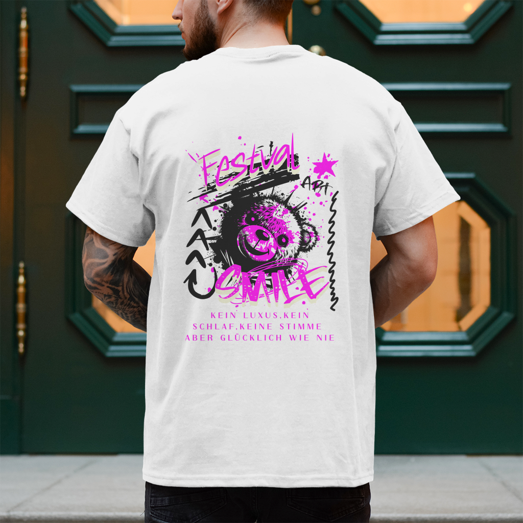 Festival Smile – T-Shirt Herren, Rückansicht
