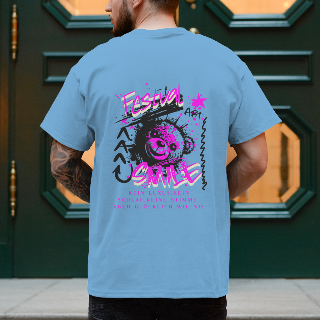 Festival Smile – T-Shirt Herren, Rückansicht