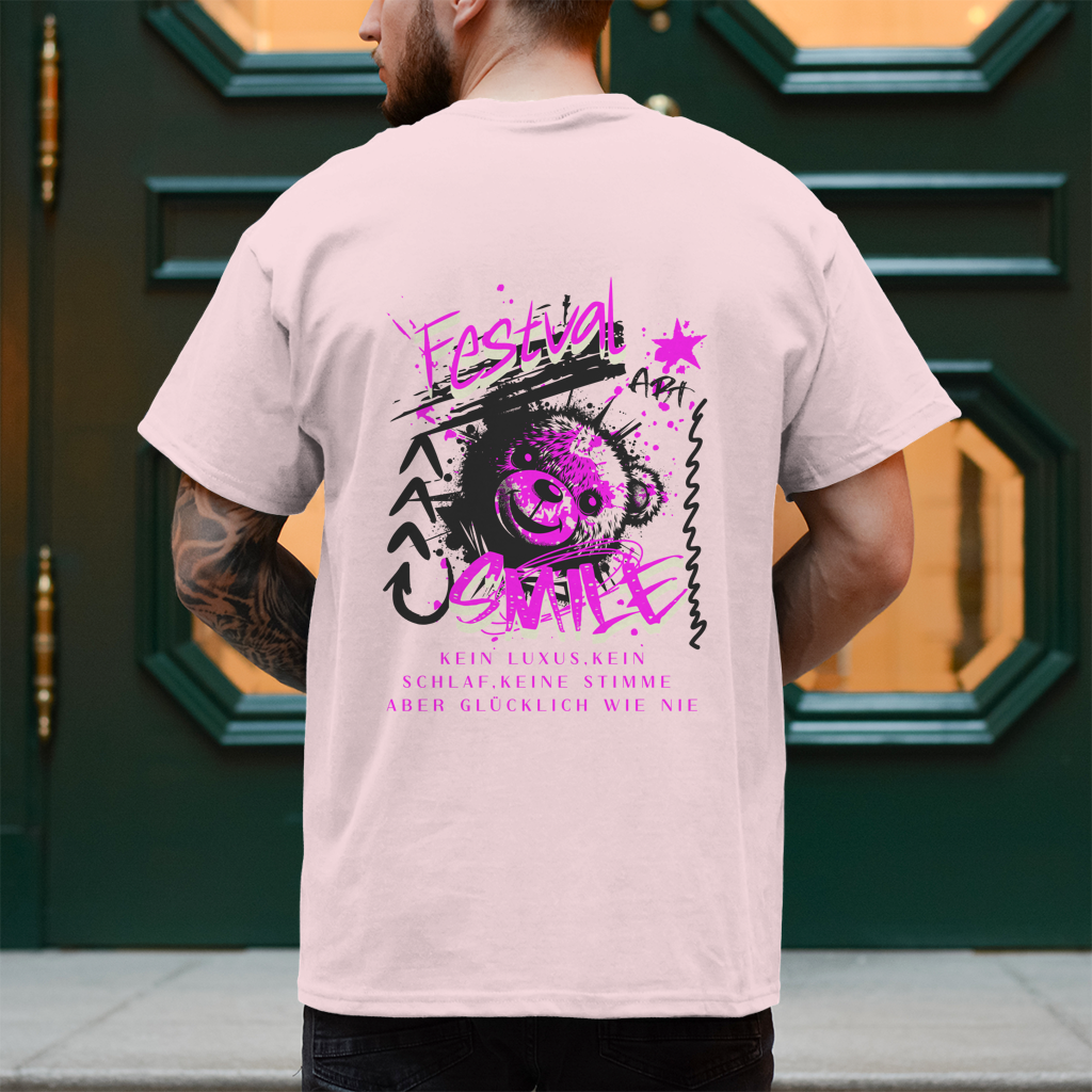 Festival Smile – T-Shirt Herren, Rückansicht