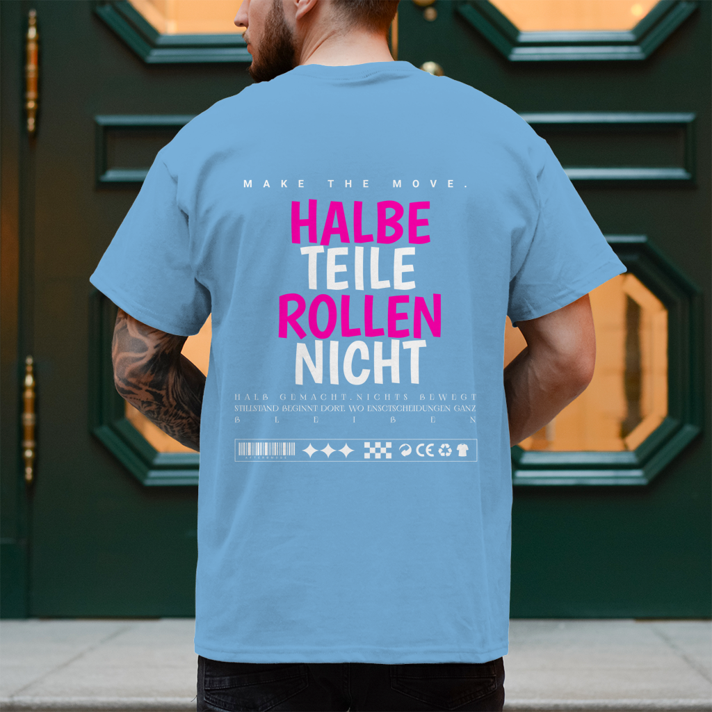 Halbe Teile – T-Shirt Herren, Rückansicht