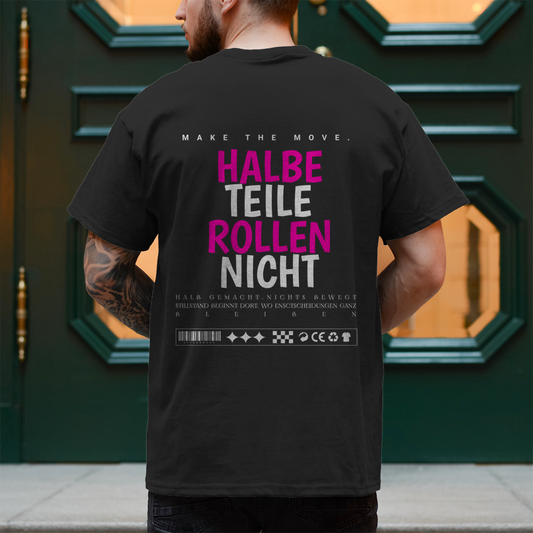 Halbe Teile – T-Shirt Herren, Rückansicht