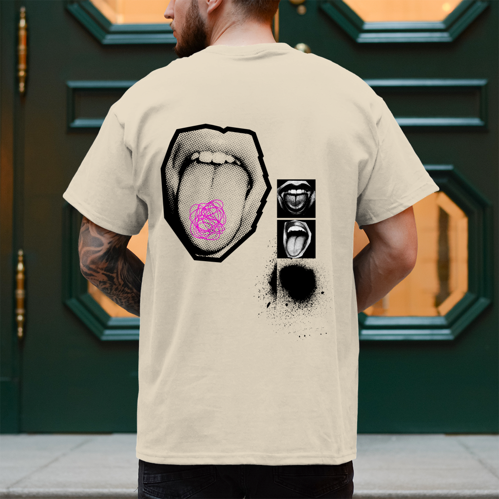 Tongue – T-Shirt Herren, Rückansicht