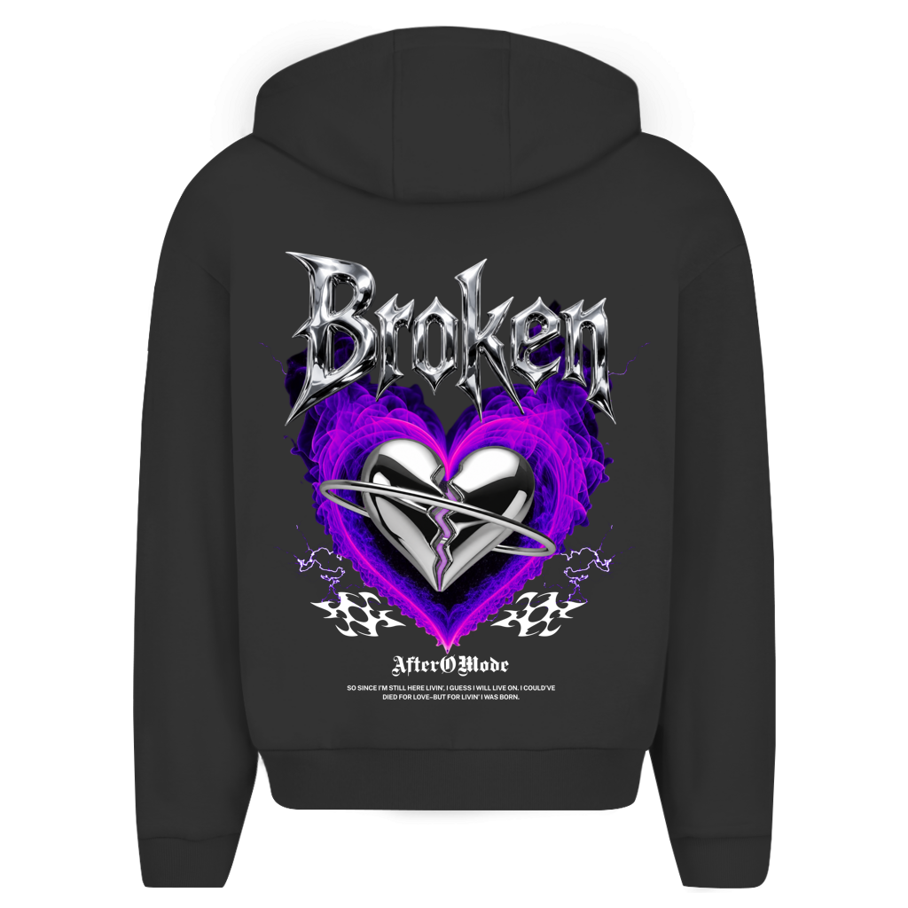 Broken Heart – Oversize Zipper Hoodie Herren