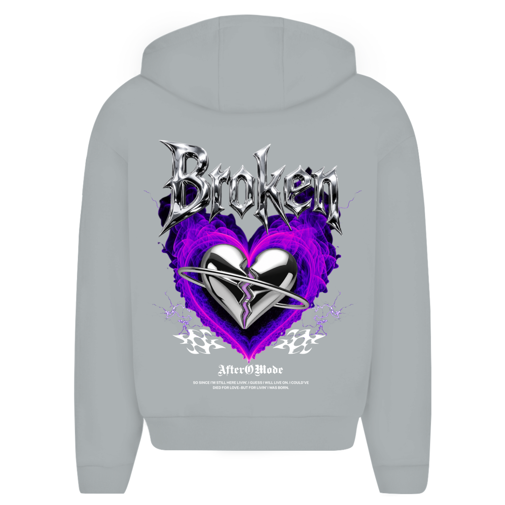 Broken Heart – Oversize Zipper Hoodie Herren