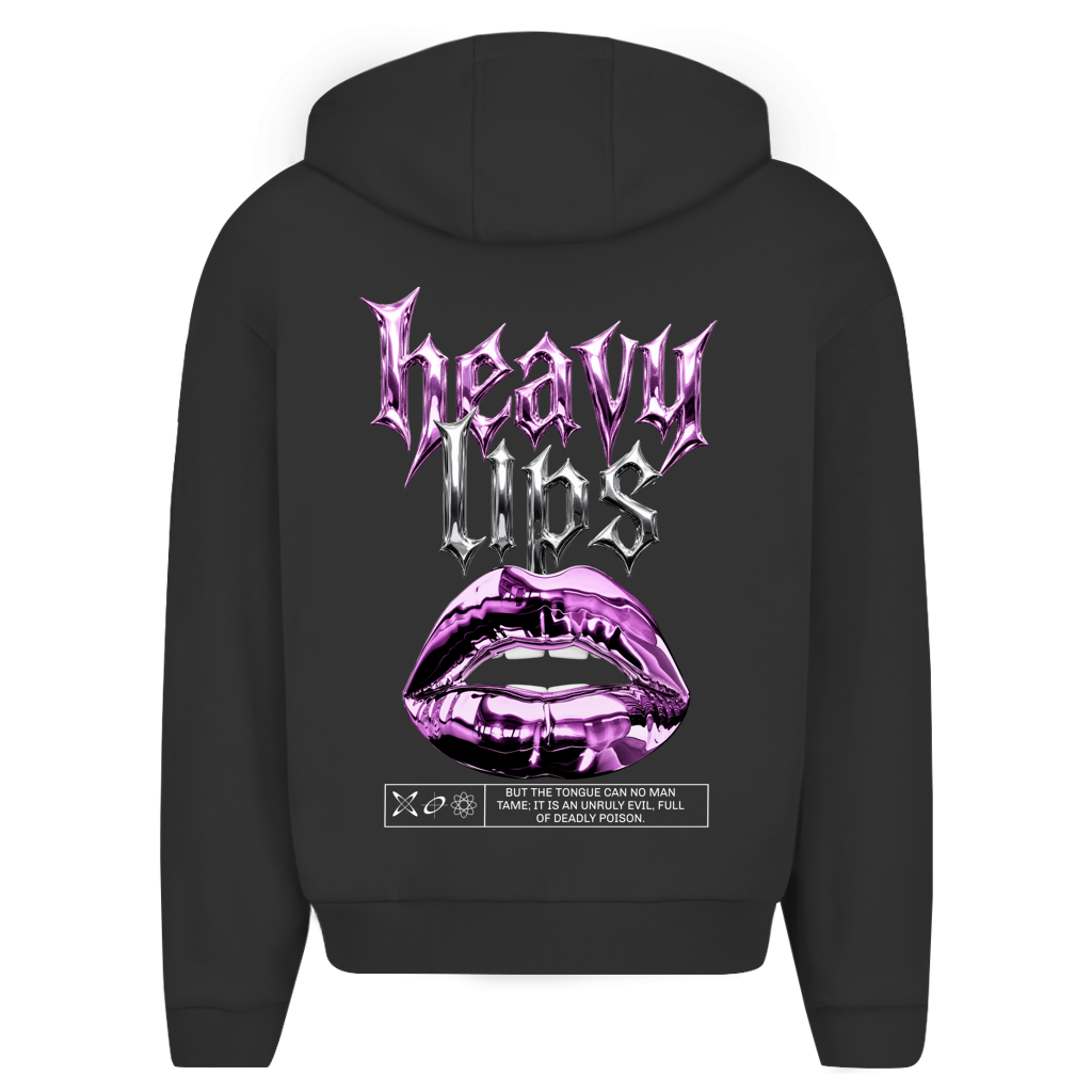 Heavy Lips – Oversize Zipper Hoodie Herren