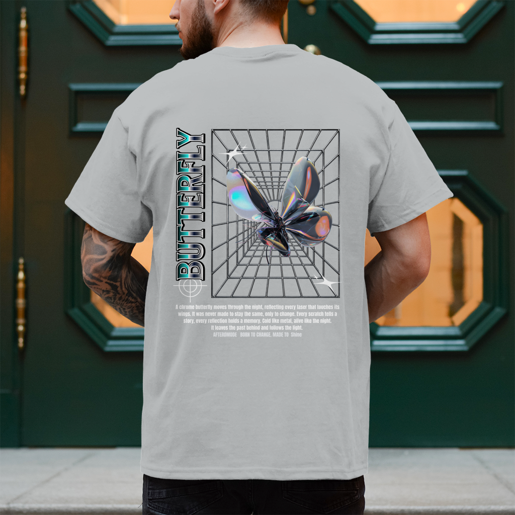 Chrome Butterfly – T-Shirt Herren