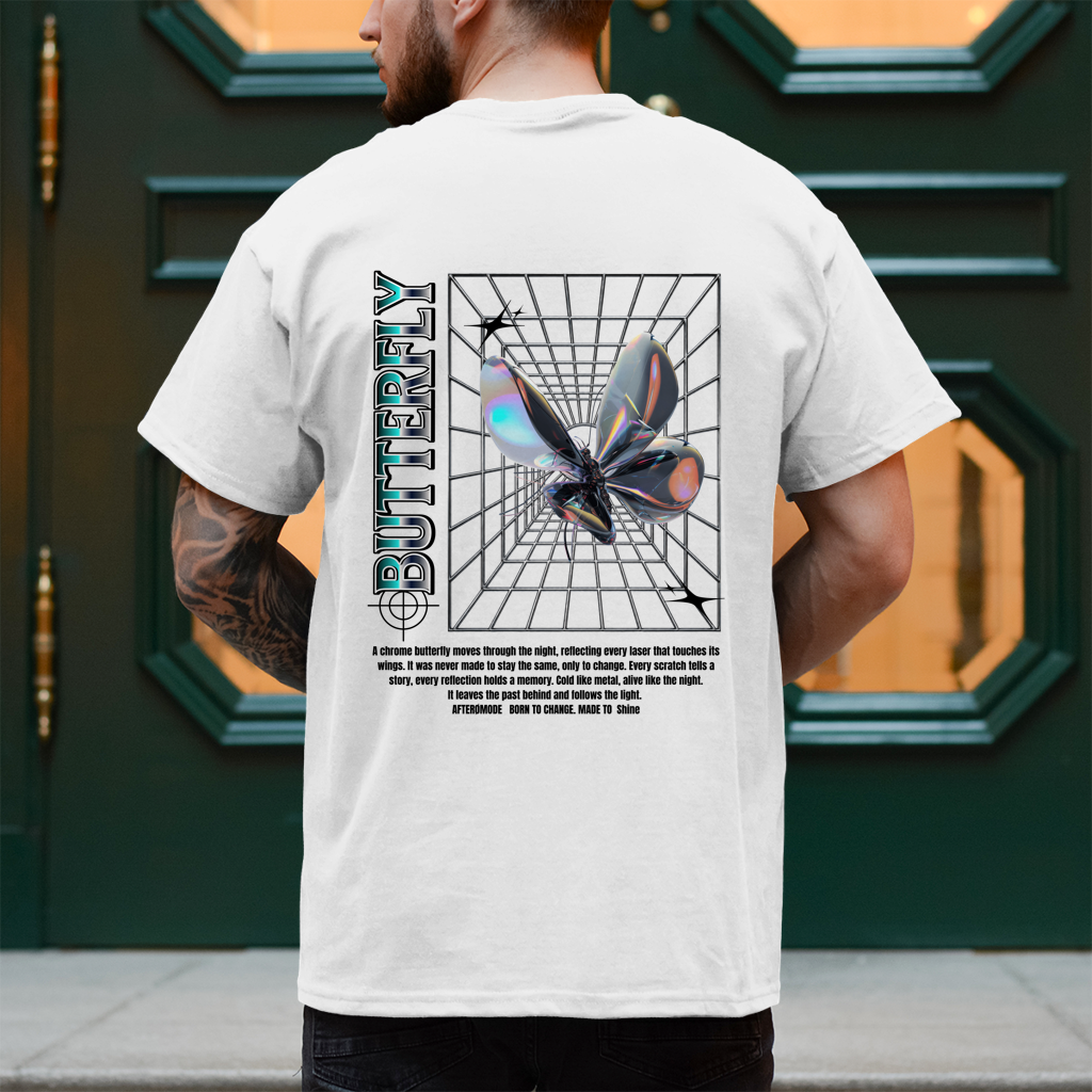 Chrome Butterfly – T-Shirt Herren