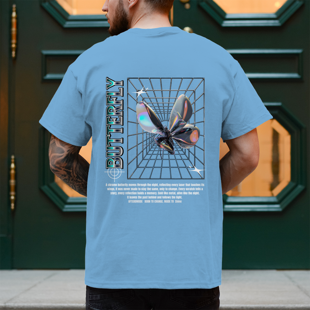 Chrome Butterfly – T-Shirt Herren