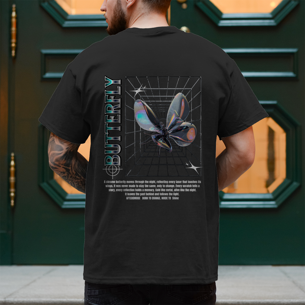 Chrome Butterfly – T-Shirt Herren