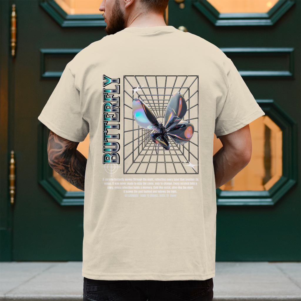 Chrome Butterfly – T-Shirt Herren