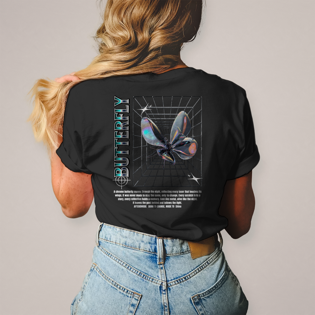 Chrome Butterfly – T-Shirt Damen