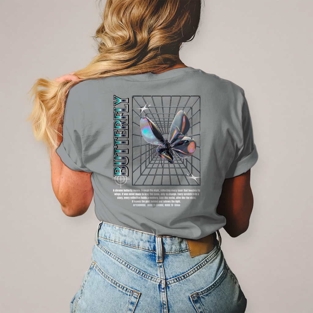 Chrome Butterfly – T-Shirt Damen