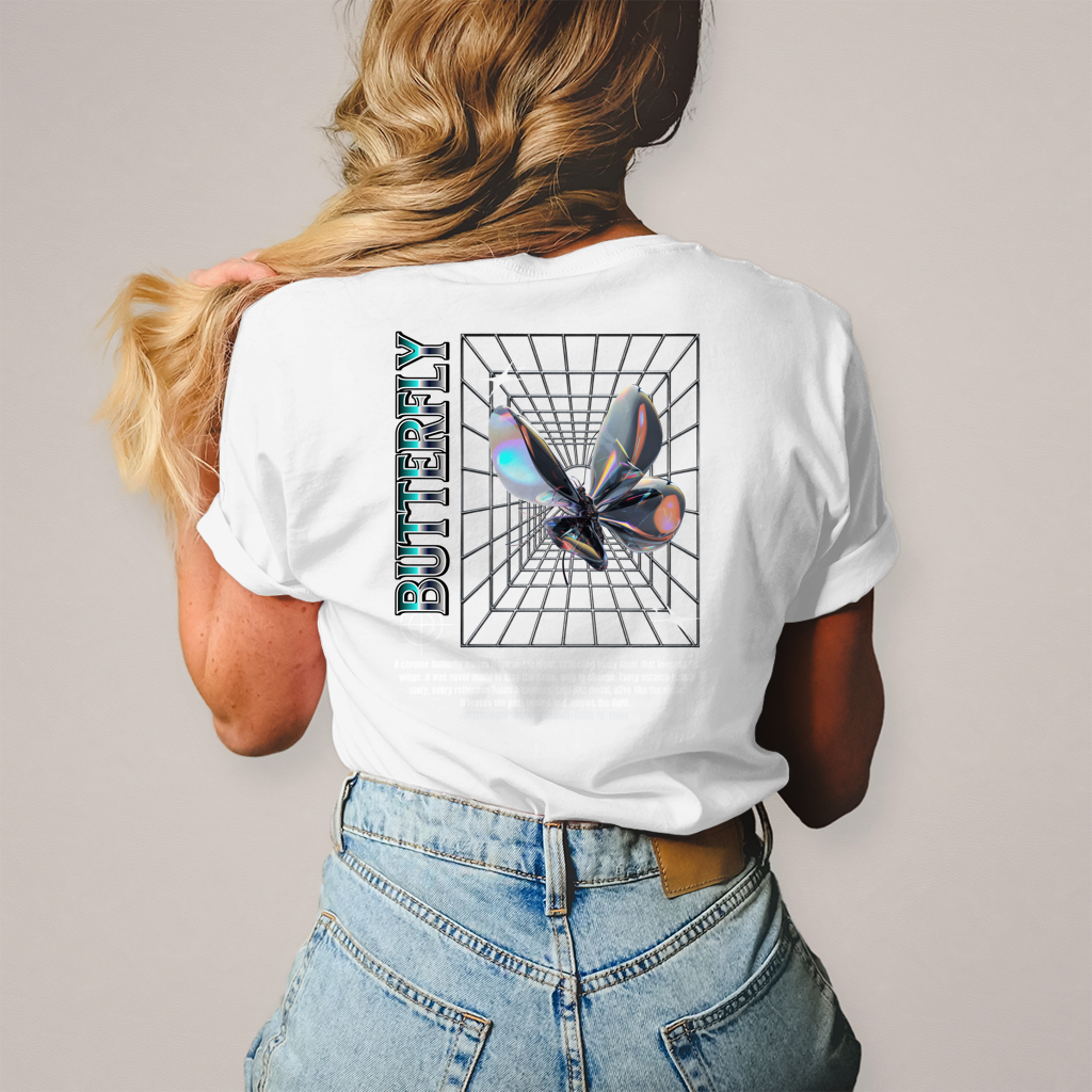 Chrome Butterfly – T-Shirt Damen