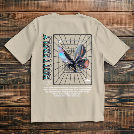 Chrome Butterfly – Oversize T-Shirt Herren