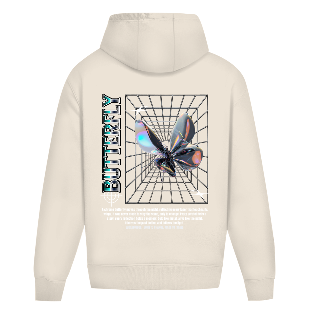 Chrome Butterfly – Oversize Hoodie
