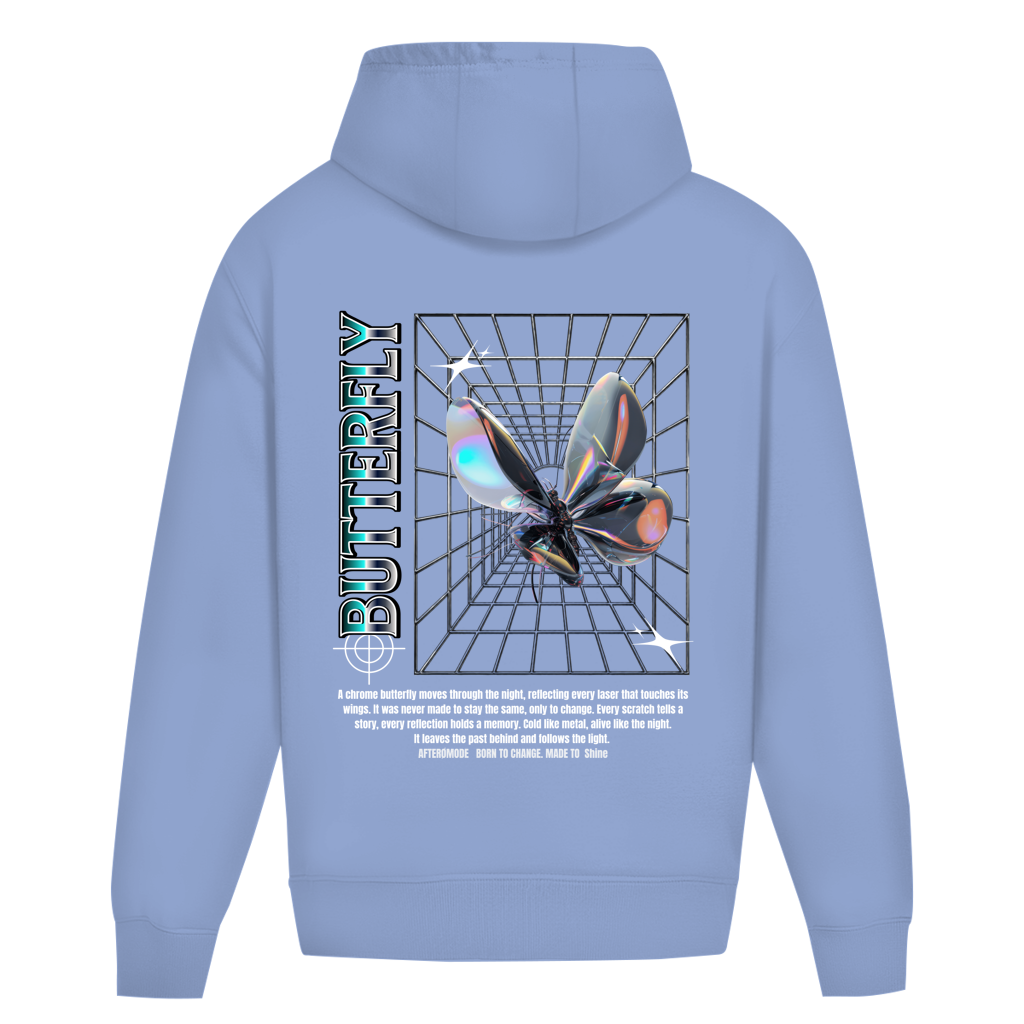 Chrome Butterfly – Oversize Hoodie