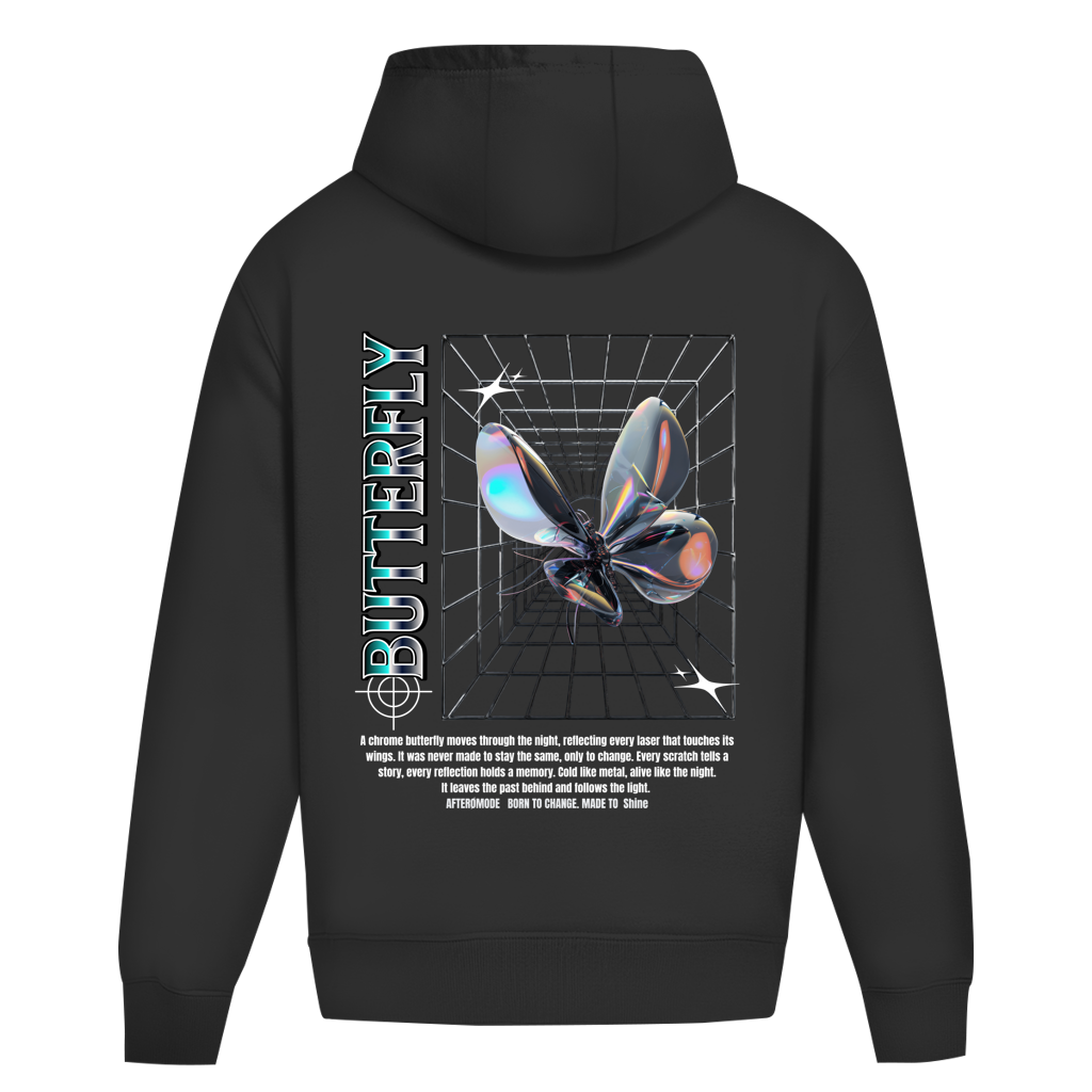 Chrome Butterfly – Oversize Hoodie