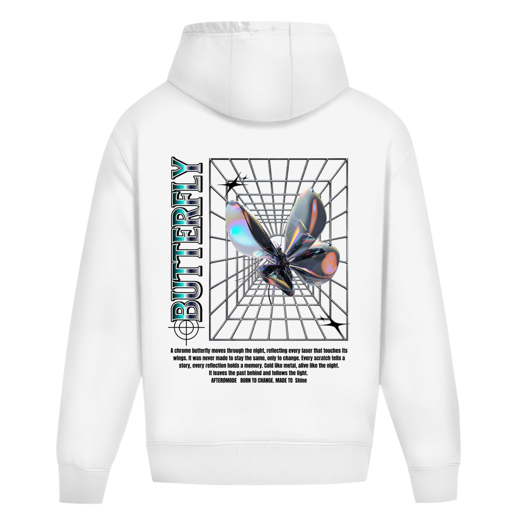 Chrome Butterfly – Oversize Hoodie