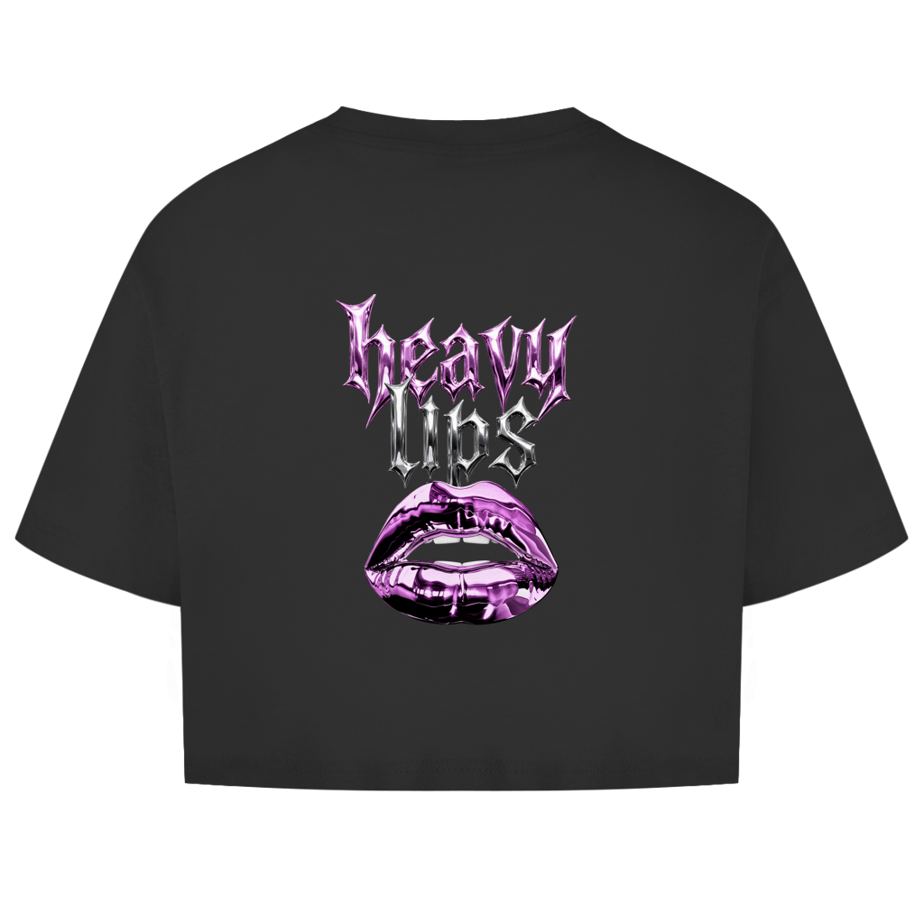 Heavy Lips – Oversize Crop Top Damen