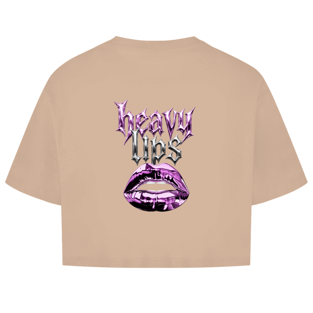 Heavy Lips – Oversize Crop Top Damen