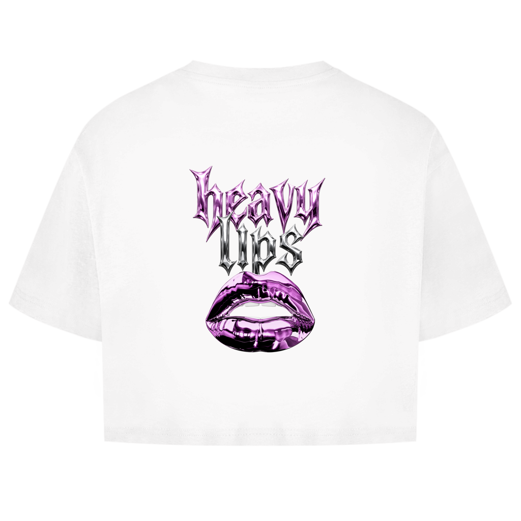 Heavy Lips – Oversize Crop Top Damen