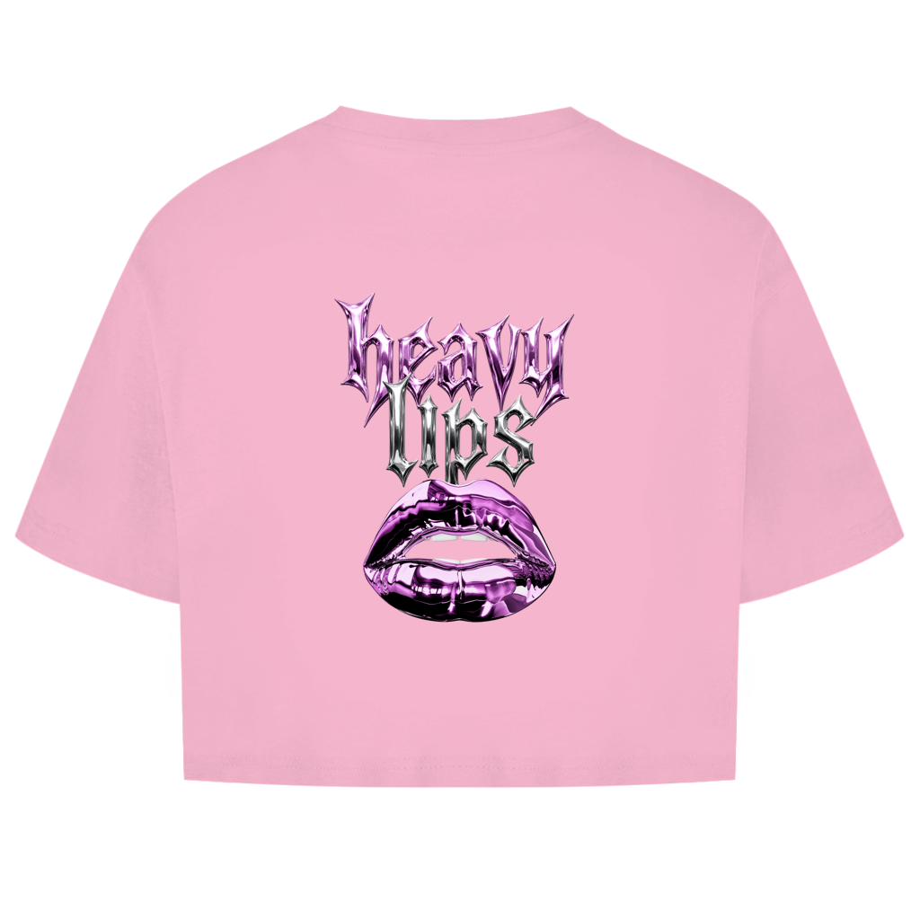 Heavy Lips – Oversize Crop Top Damen
