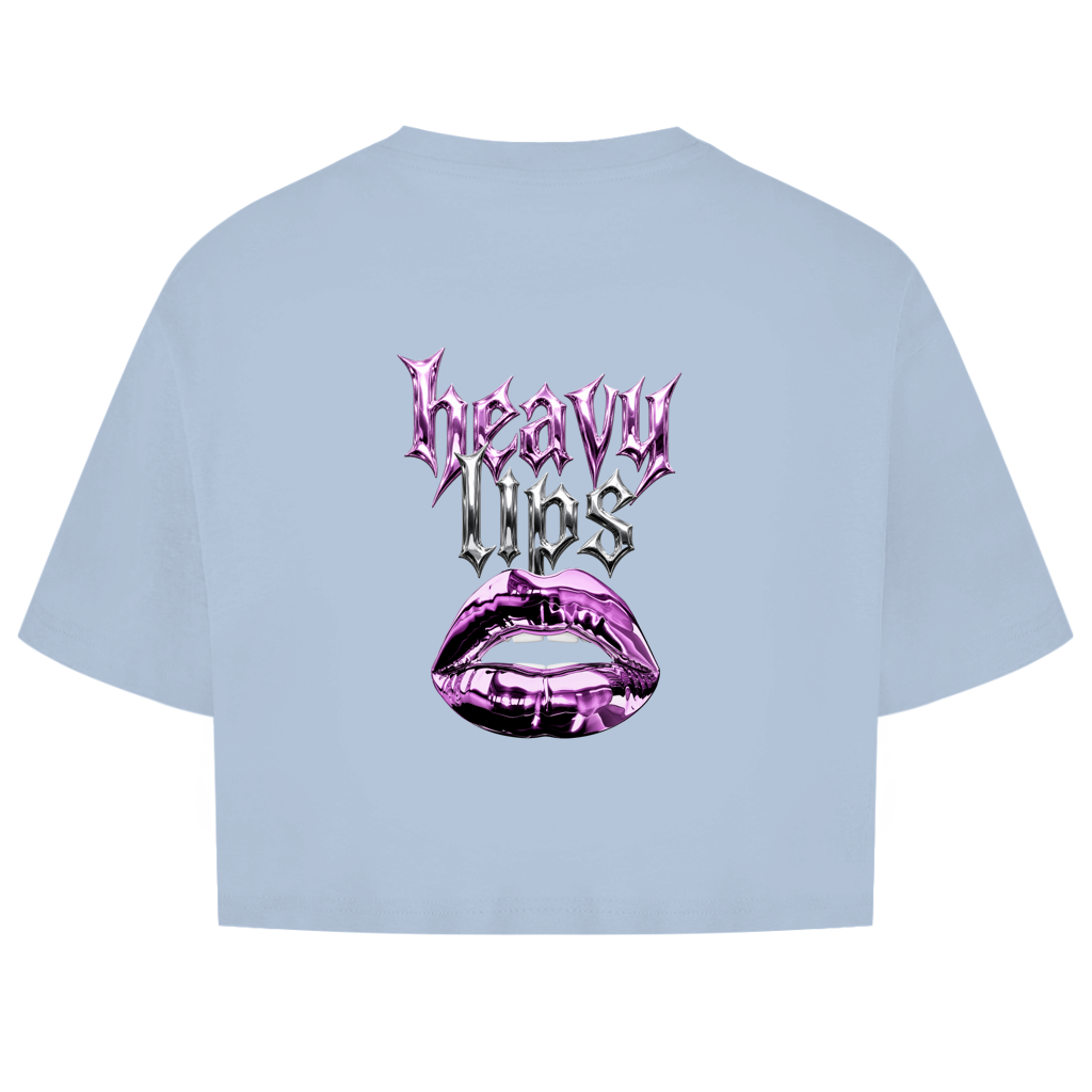 Heavy Lips – Oversize Crop Top Damen