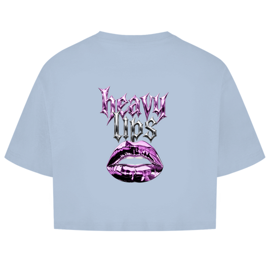 Heavy Lips – Oversize Crop Top Damen