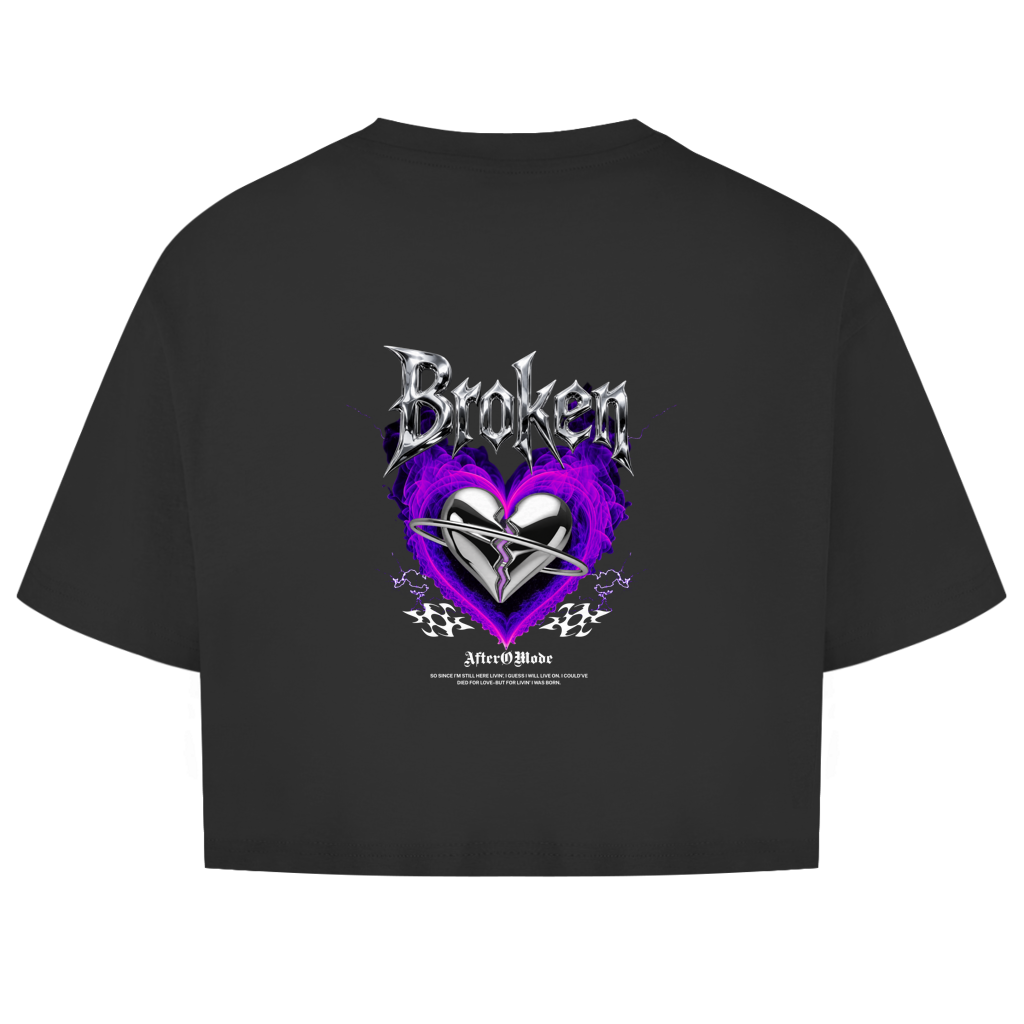 Broken Heart – Oversize Crop Top Damen