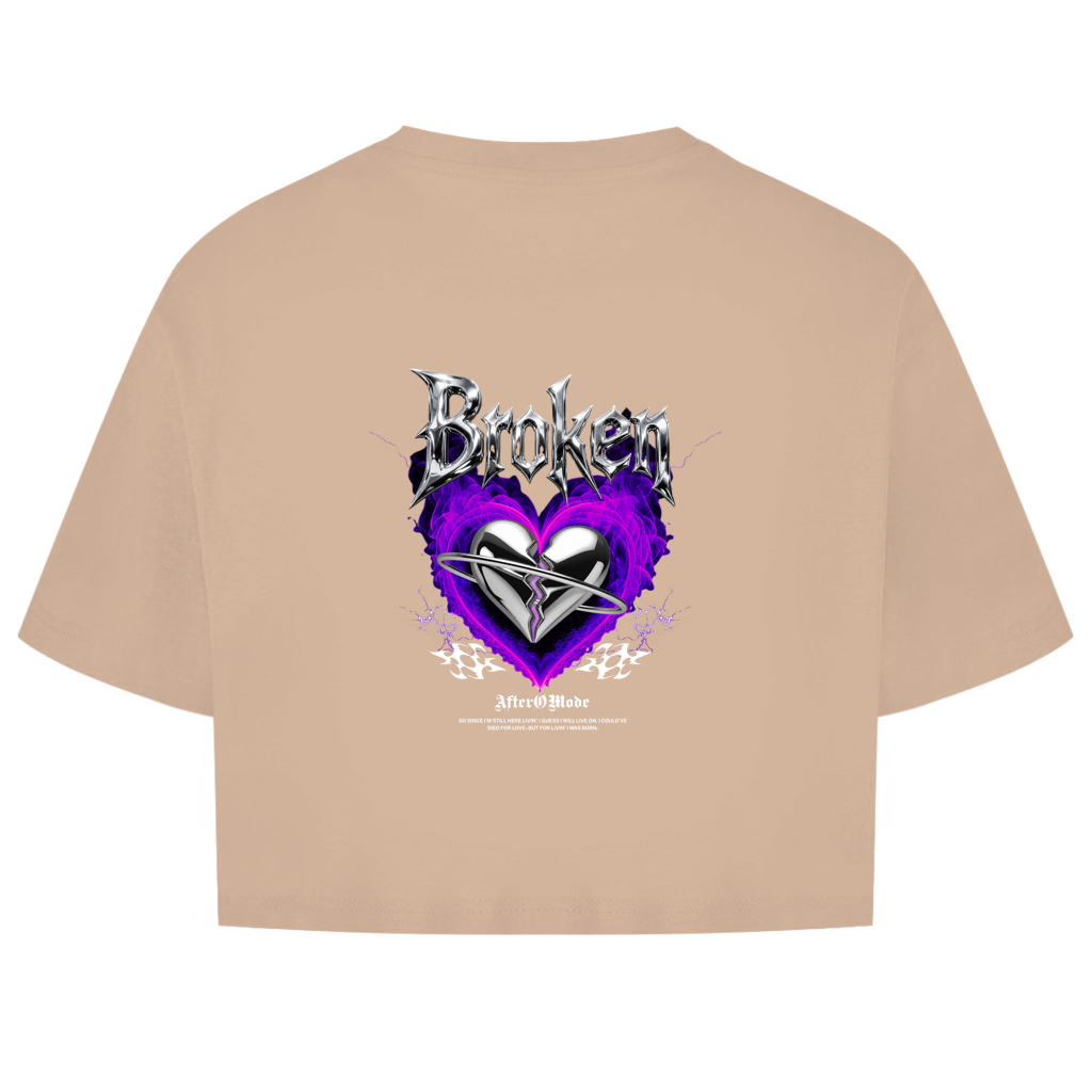 Broken Heart – Oversize Crop Top Damen
