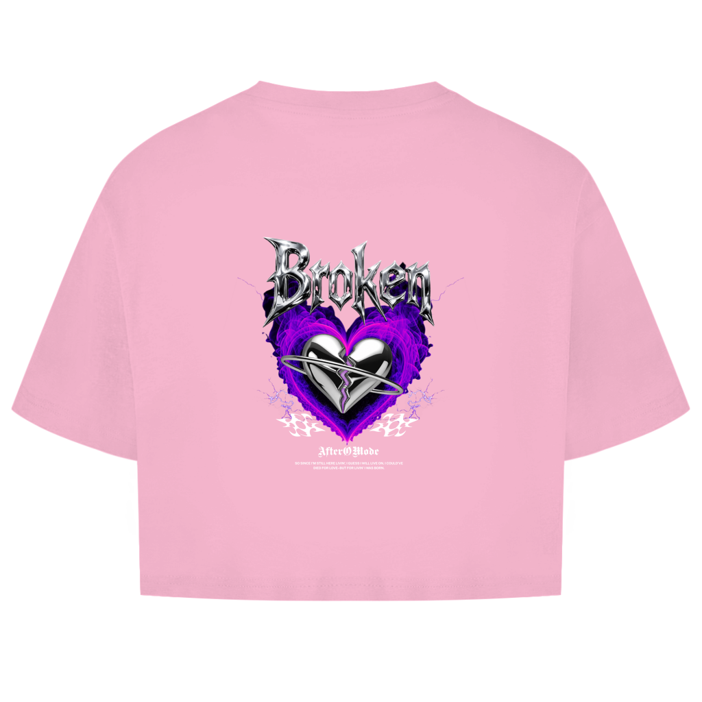 Broken Heart – Oversize Crop Top Damen